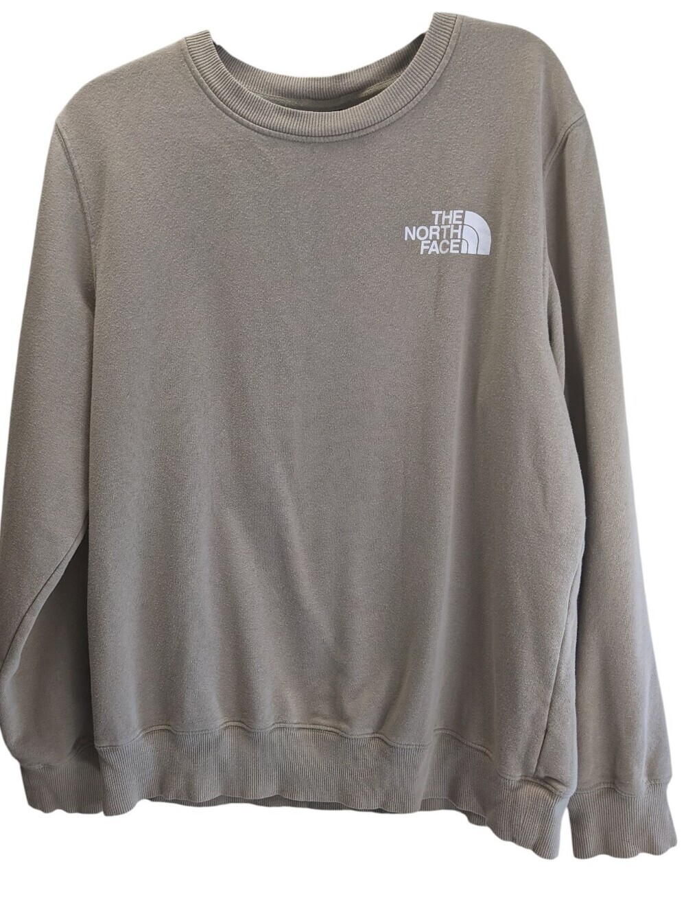 The North Face Men's Crewneck Sweatshirt - Taupe/Beige Size L